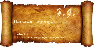 Harcsár Gyöngyi névjegykártya