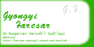 gyongyi harcsar business card